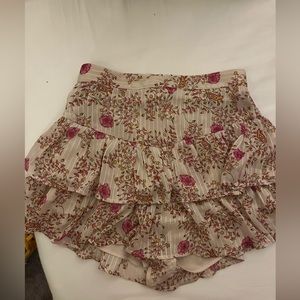 Blue Rain floral white and pink Skirt